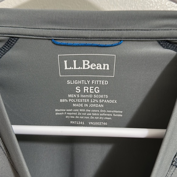 NWT LL Bean Gray Swift River Cooling Long Sleeve Rash Guard 50 UPF Mens Small - Picture 2 of 6